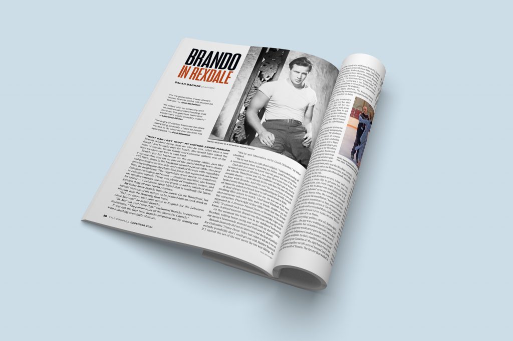 Star Cineplex magazine Marlon Brando in Rexdale Salah Bachir